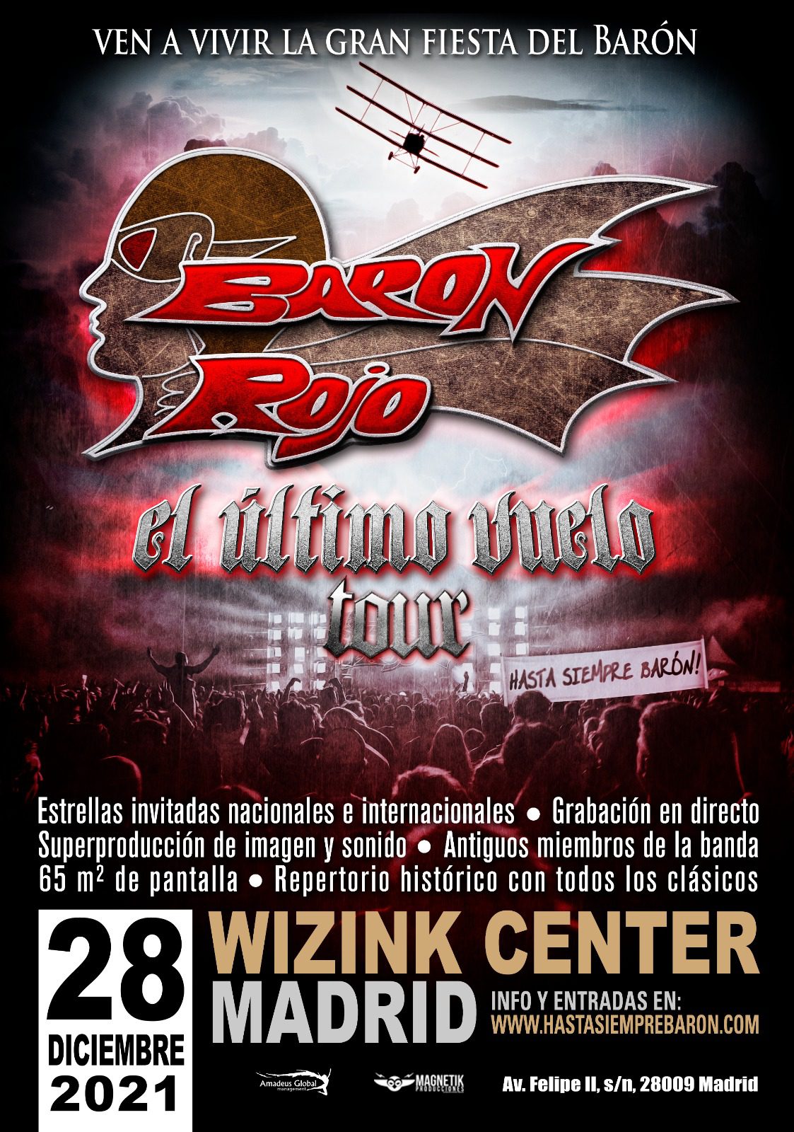 Barón Rojo darán el concierto más importante de su historia en el Wizink Center de Madrid