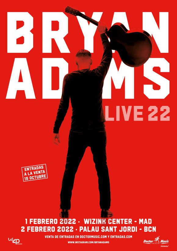 Bryan Adams en Madrid y Barcelona
