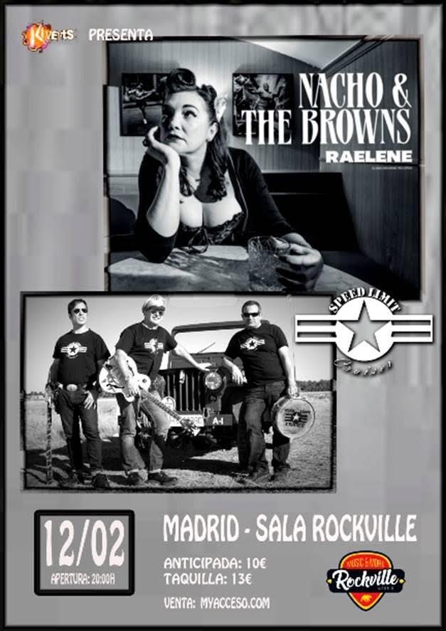Nacho & The Browns junto con Speed Limit Cruiser en Sala Rockville (Madrid)
