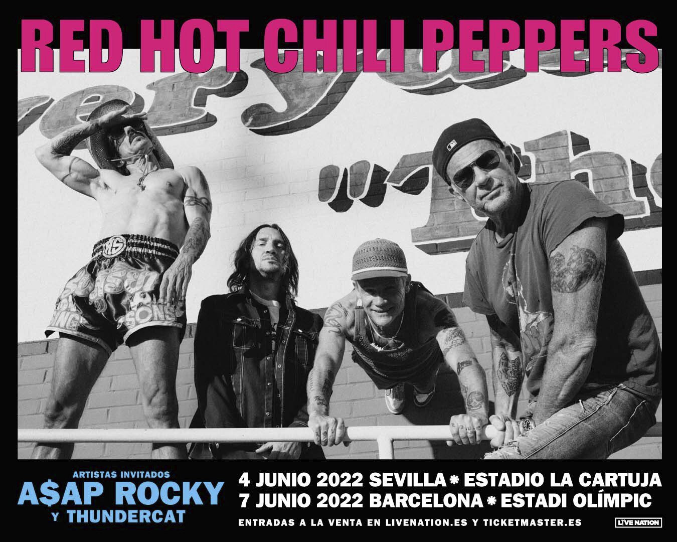 Red Hot Chili Peppers anuncian gira mundial en 2022 con parada en Sevilla y Barcelona