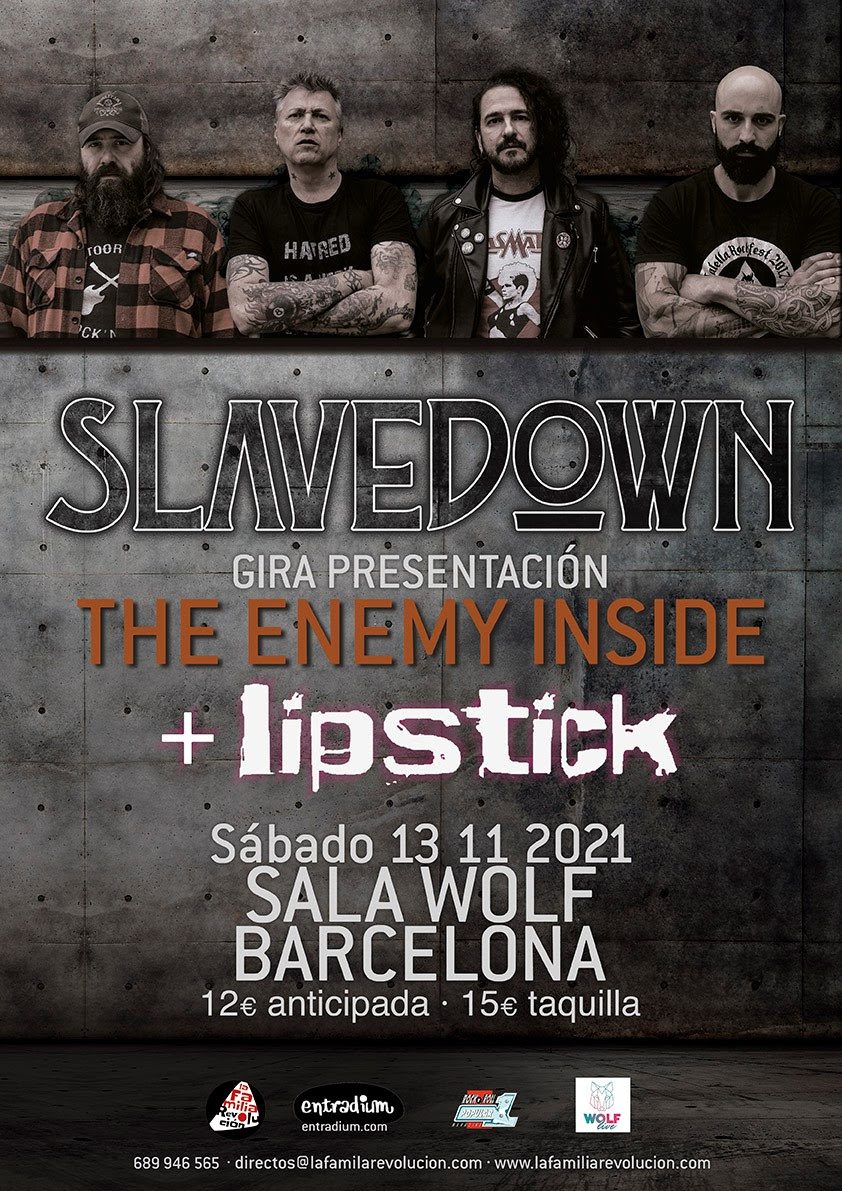 Gira de SLAVEDOWN – Barcelona primera parada el próximo sábado