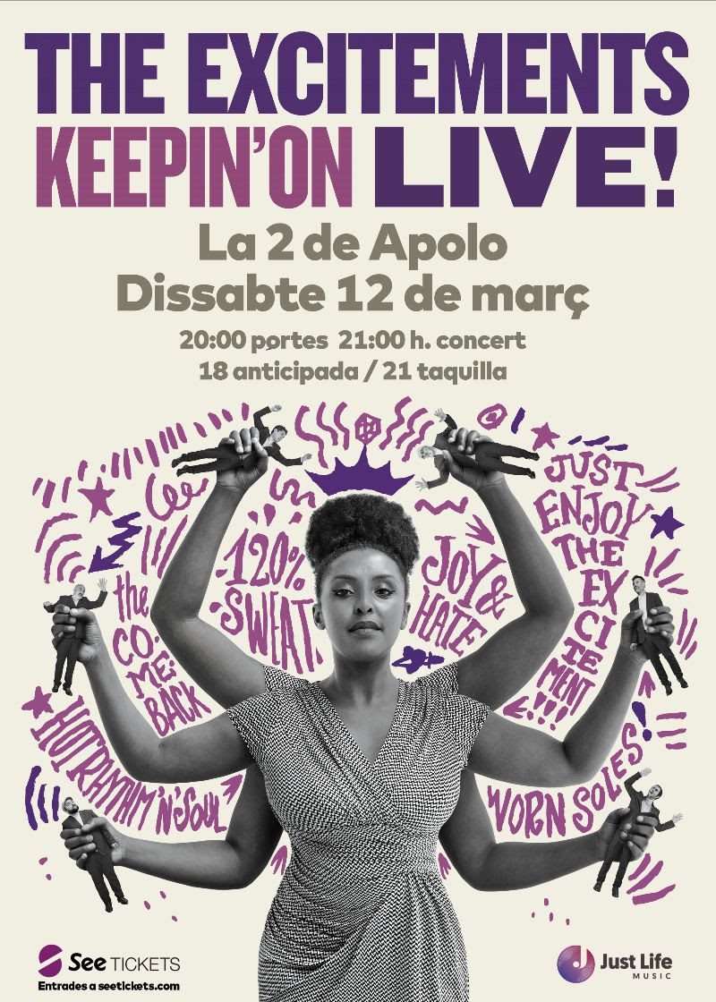THE EXCITEMENTS en Barcelona el 12 de marzo presentando «Keepin’ On»