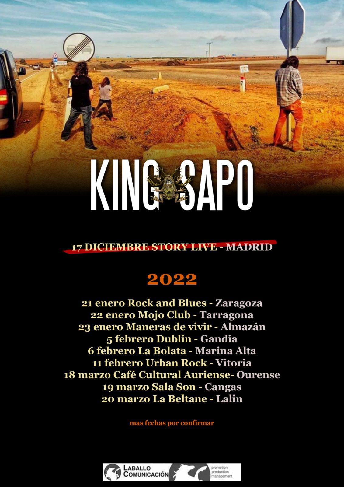Conciertos del fin de semana de King Sapo y Adelanto del nuevo LP «Sexo en Marte»