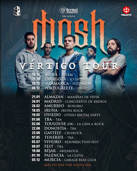 MOSH, anuncia nuevas fechas dentro de su actual «VÉRTIGO TOUR»