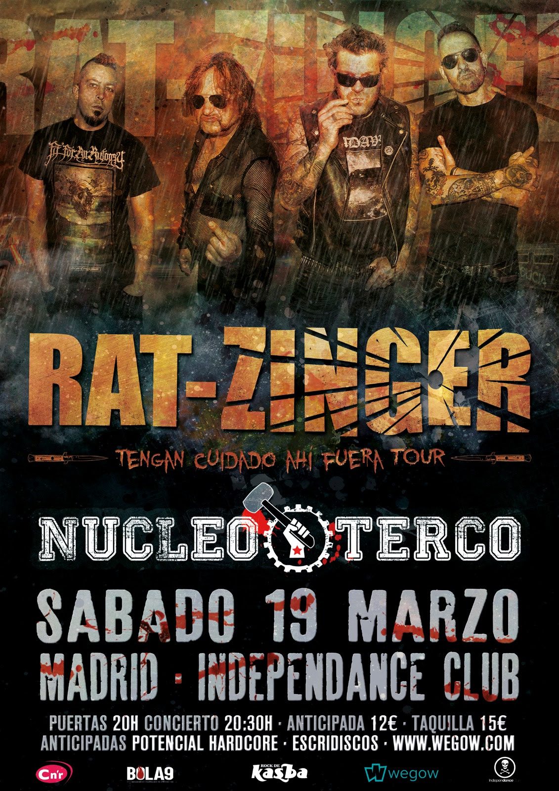 RAT-ZINGER presentan nuevo disco en Madrid junto a Núcleo Terco