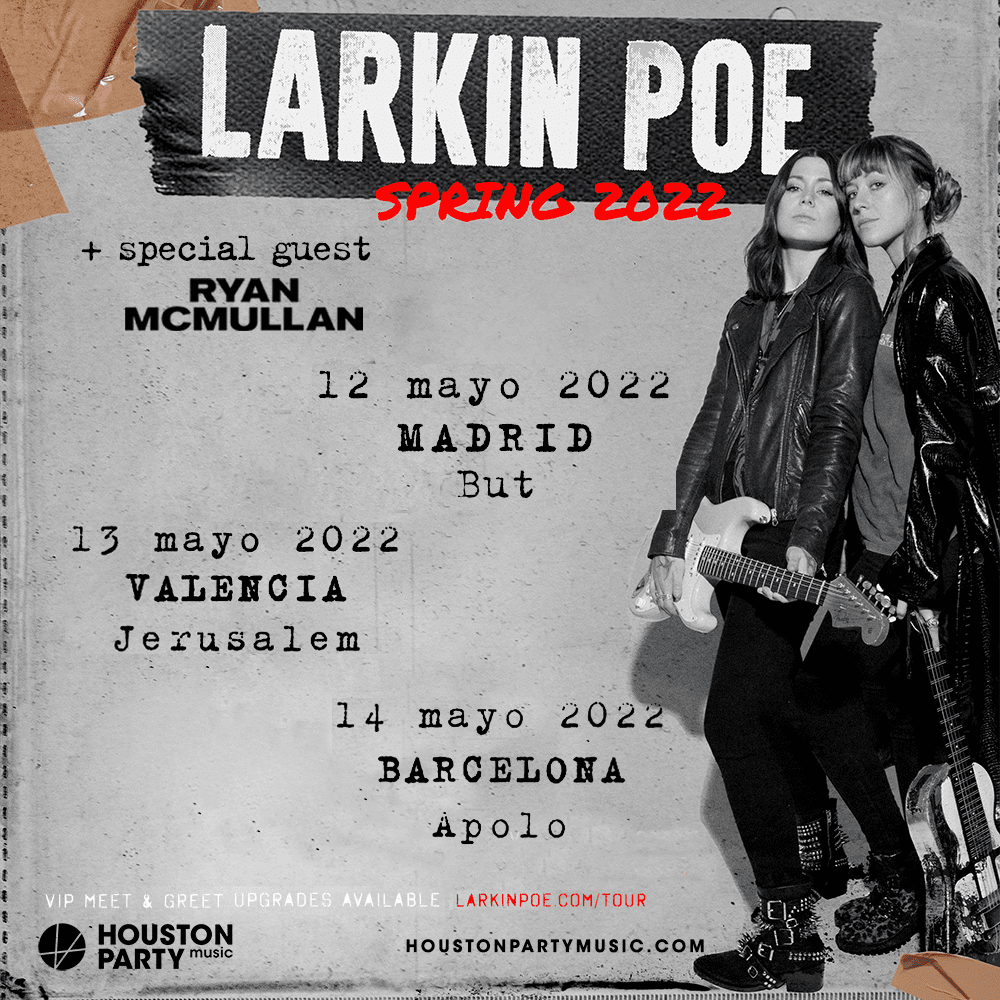 Larkin Poe en mayo en Madrid, Valencia y Barcelona