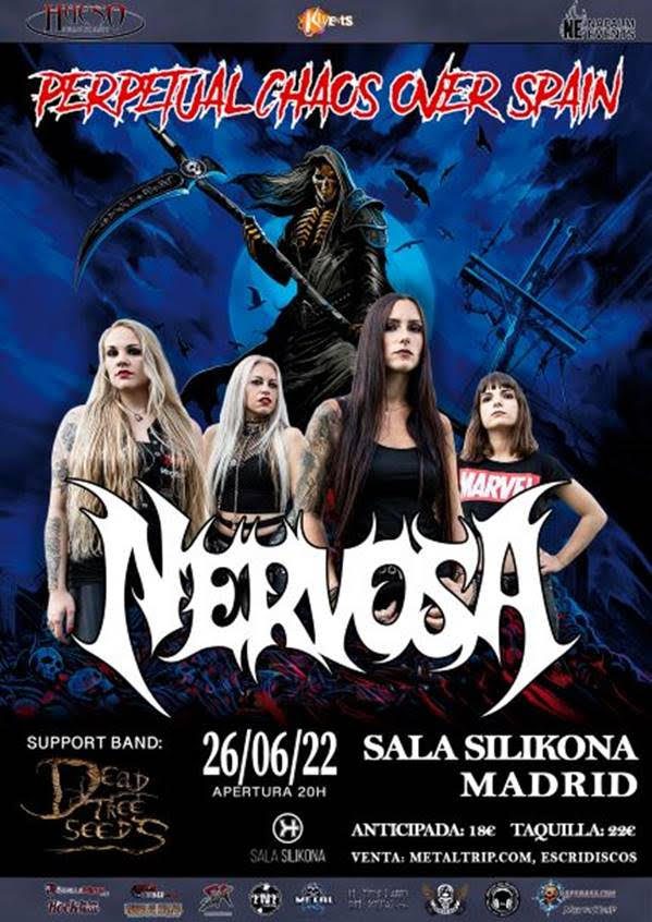 Nervosa vuelve a Madrid el 26 de junio
