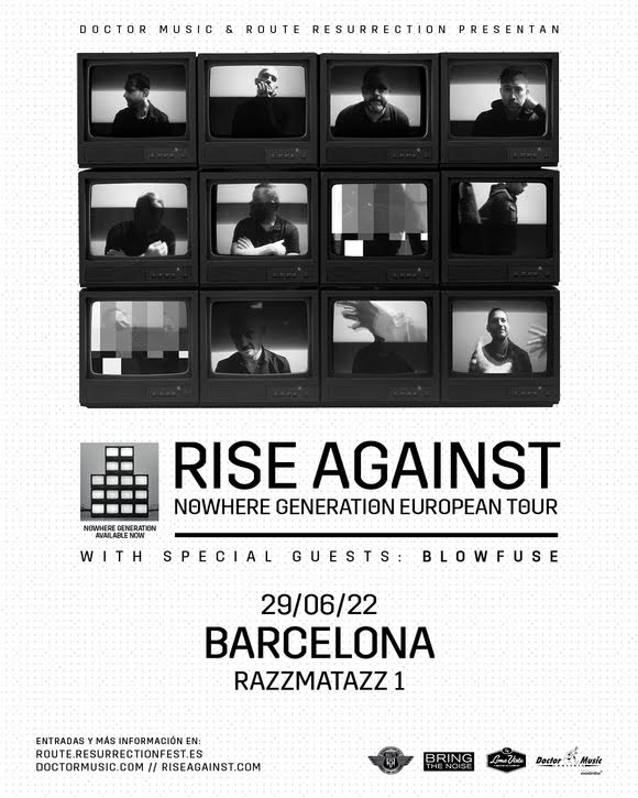 Blowfuse, artista invitado de Rise Against el 29 de junio en Barcelona