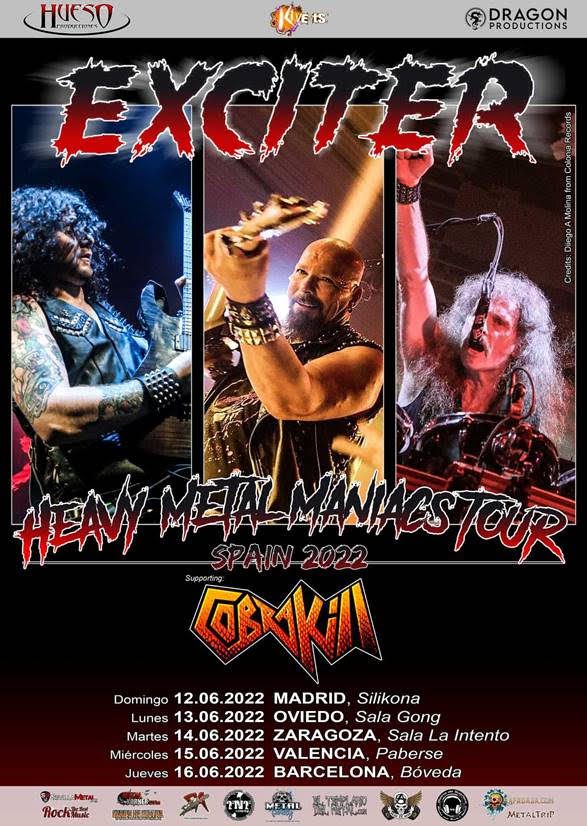 Exciter presenta el “Heavy Metal Maniacs Tour 2022”