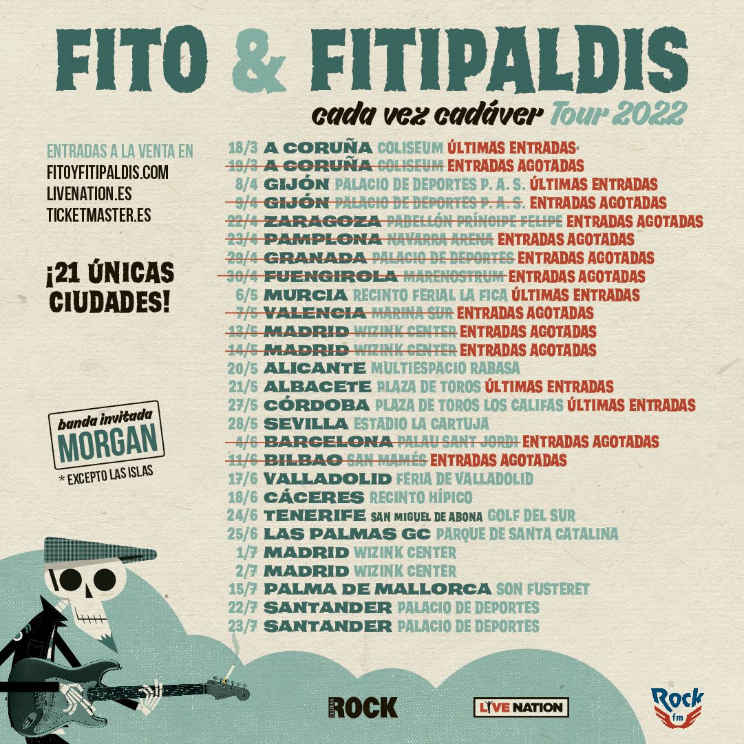 FITO & FITIAPLDIS volverán a Madrid el 1 Y 2 de Julio