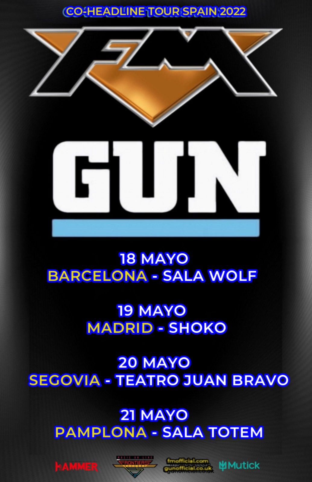 Mañana comienza la gira de FM y GUN “Co-Headline Tour España 2022”
