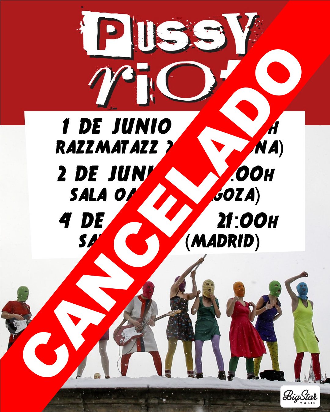 PUSSY RIOT: cancelación de su gira española