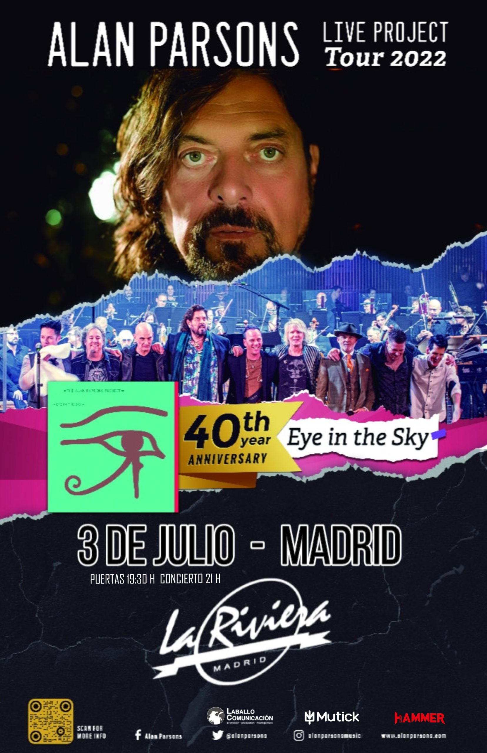 Alan Parsons Live Project en Madrid – 3 de Julio La Riviera