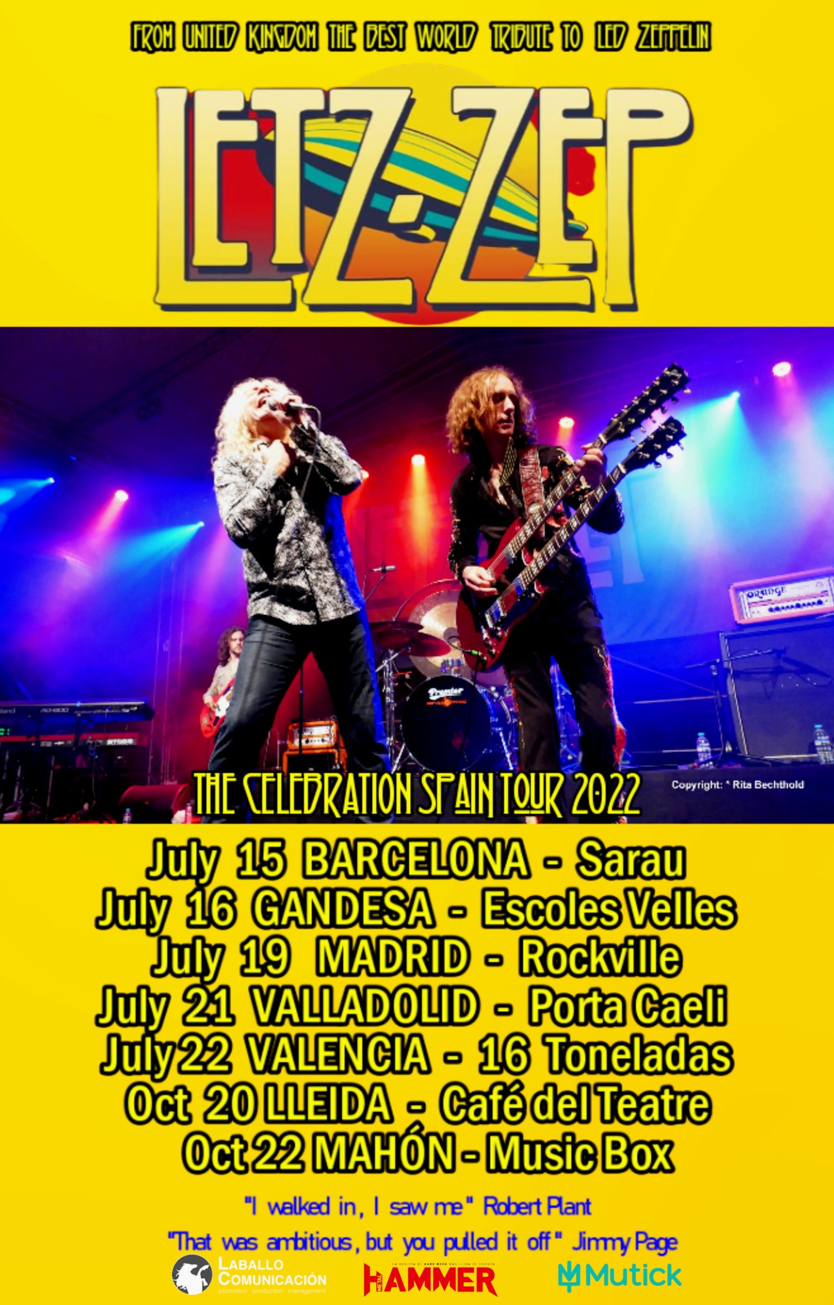 El mejor tributo de Led Zeppelin, Letz Zep, regresa de gira a España