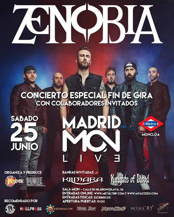 Zenobia concierto fin de Gira en Madrid. Cambio a Sala Mon