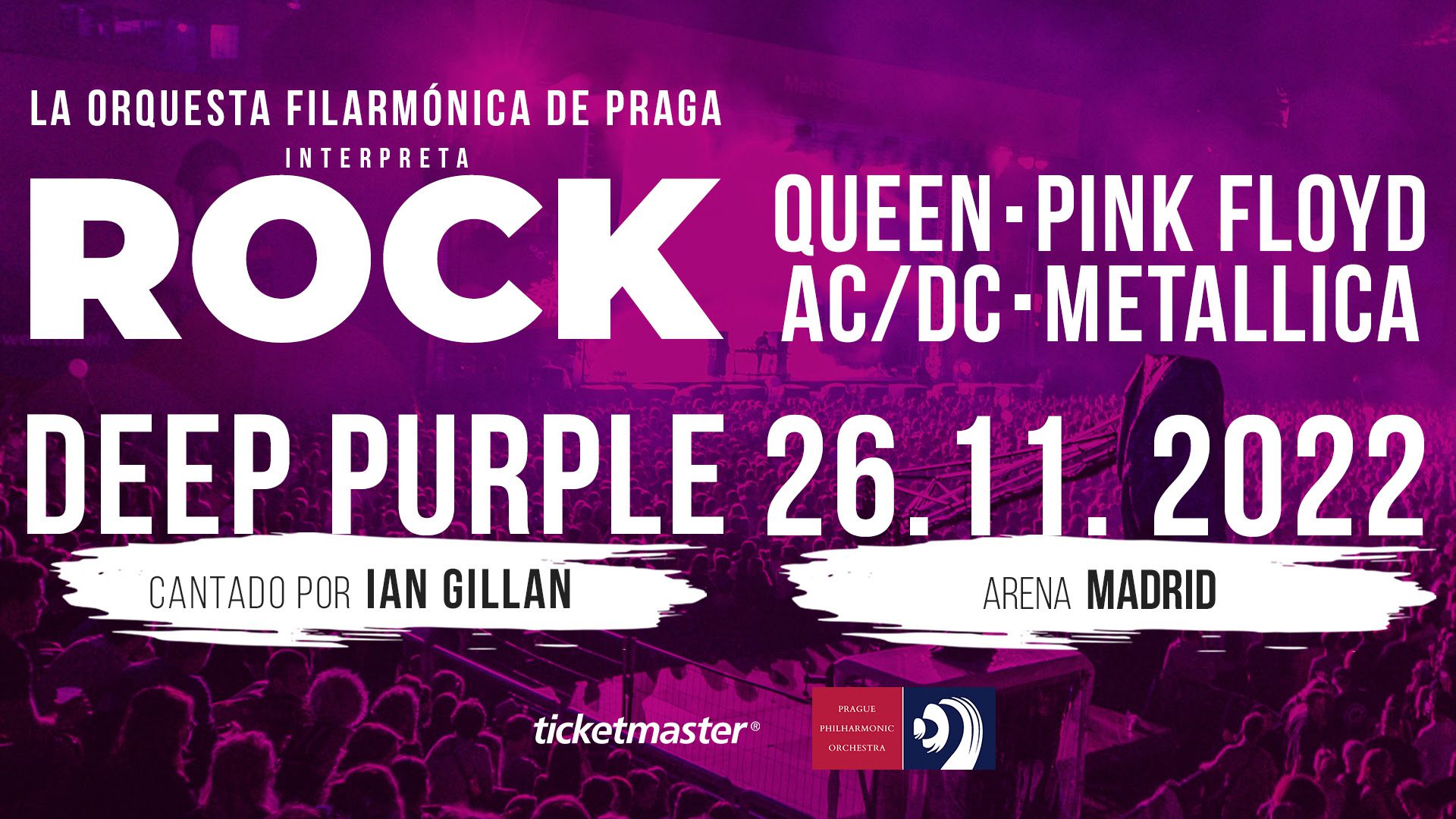 Ian Gillan de Deep Purple junto a la Orquesta Filarmónica de Praga en Madrid