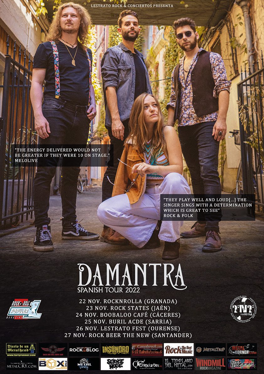 La próxima semana llegarán los DAMANTRA para conquistarnos con su moderno blues rock