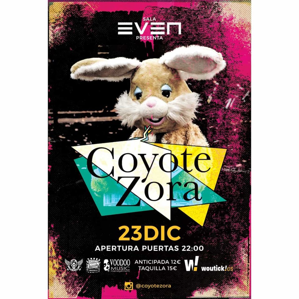 Nuevo lanzamiento de COYOTE ZORA, proyecto de Nacho Pujol y Candi Murillo «Finito de Badajoz» (ex Reincidentes) junto a Daniel Risco y Manuel Escacena