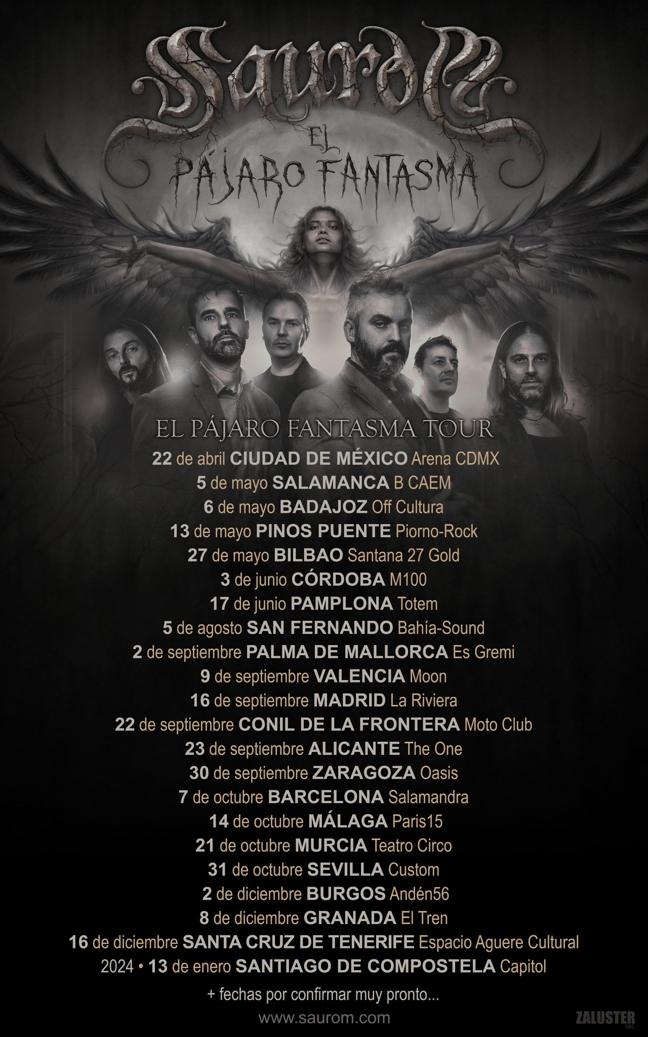 Más fechas confirmadas para la gira “El pájaro fantasma” de Saurom