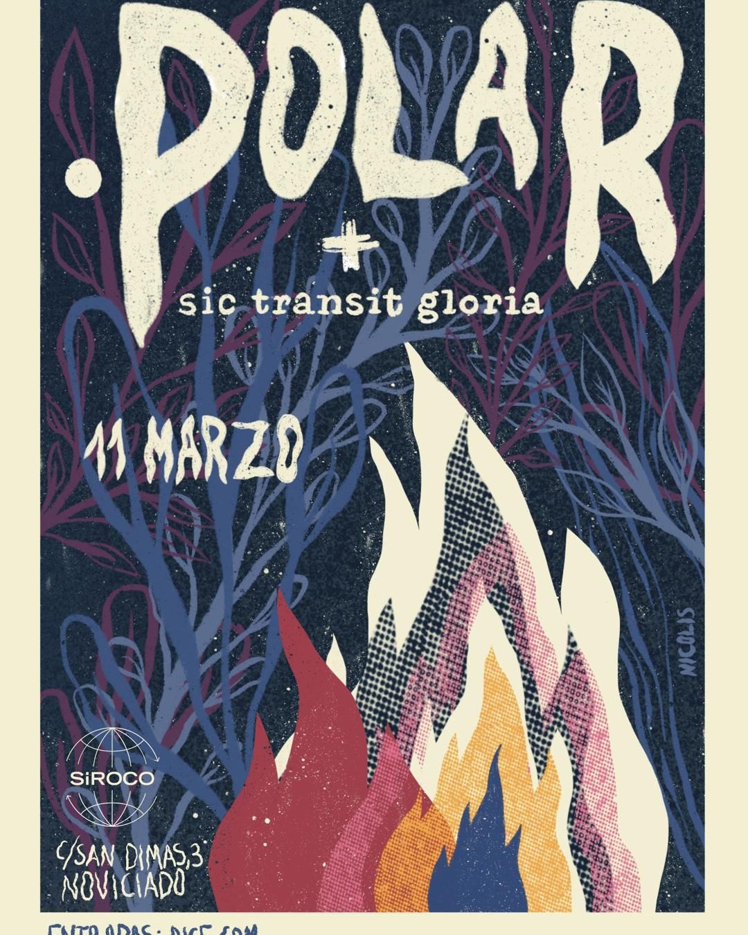 concierto de .polar y Sic Transit Gloria el 11 de marzo