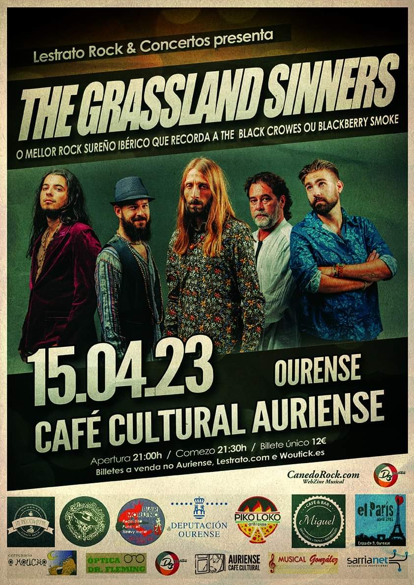 The Grassland Sinners en directo en abril en Galicia y en Barcelona