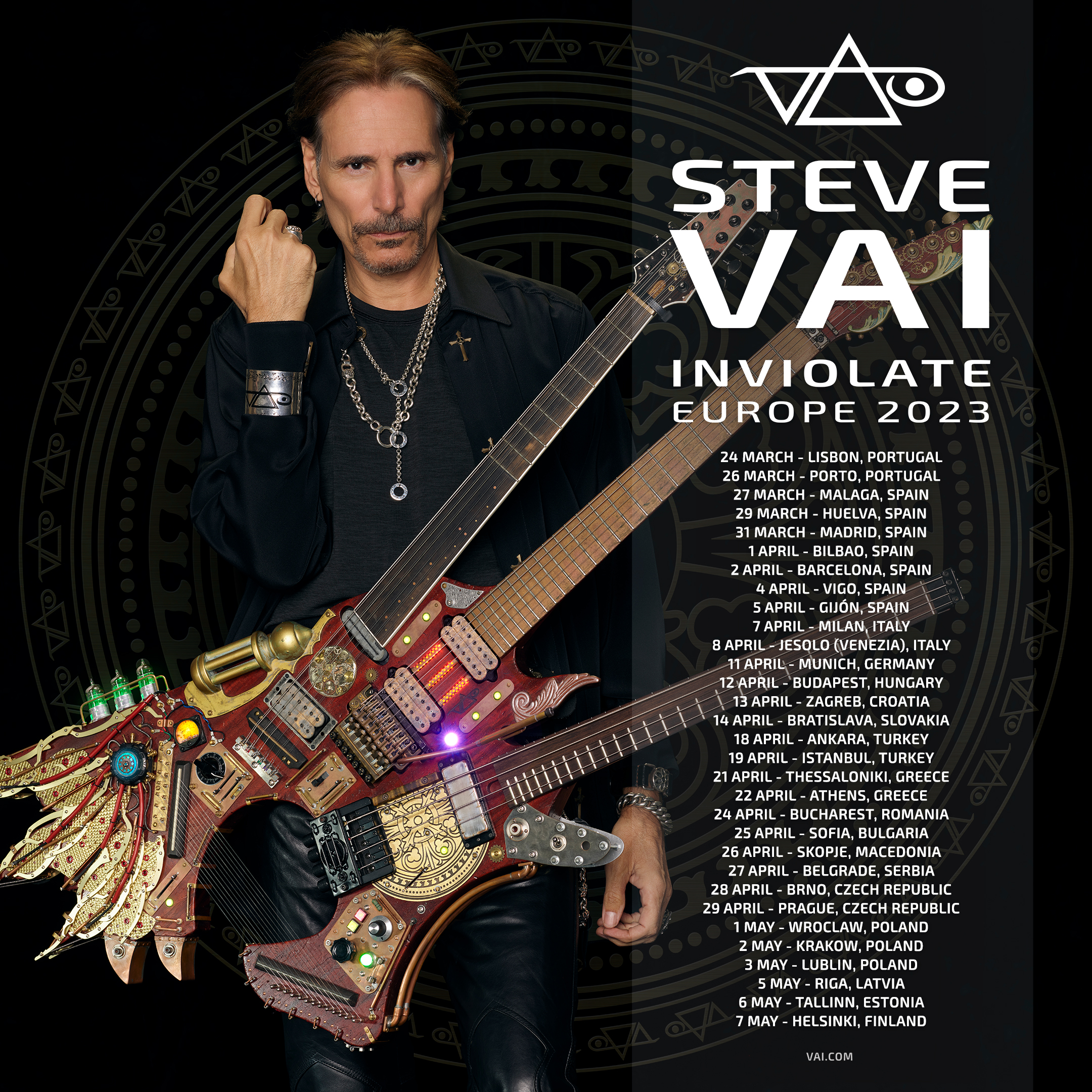 Steve Vai presentará su más reciente álbum, Inviolate, en Madrid