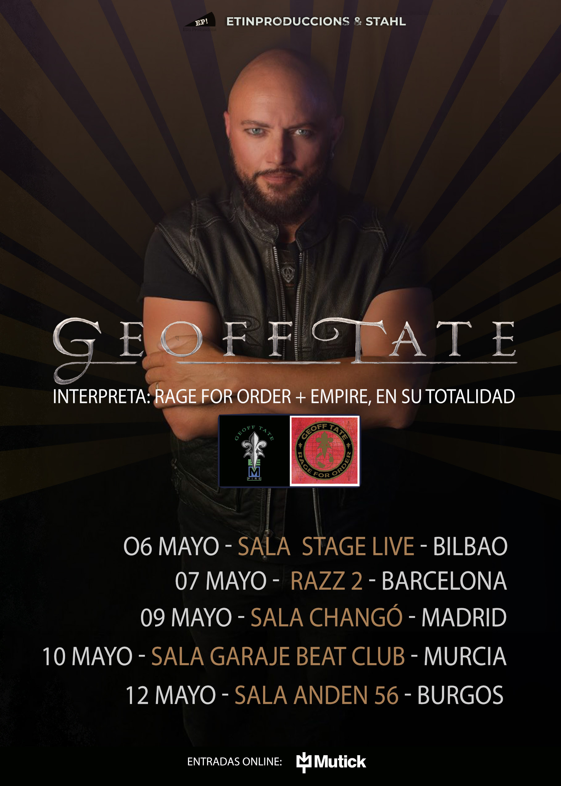 GEOFF TATE de gira por España en mayo