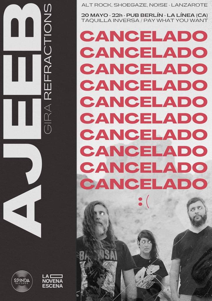 Ajeeb cancela la gira gaditana – Cedar tocarán en las Spinda Sessions de mañana