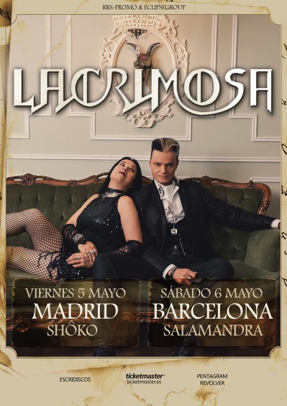 Próximo concierto de Lacrimosa en Madrid y Barcelona