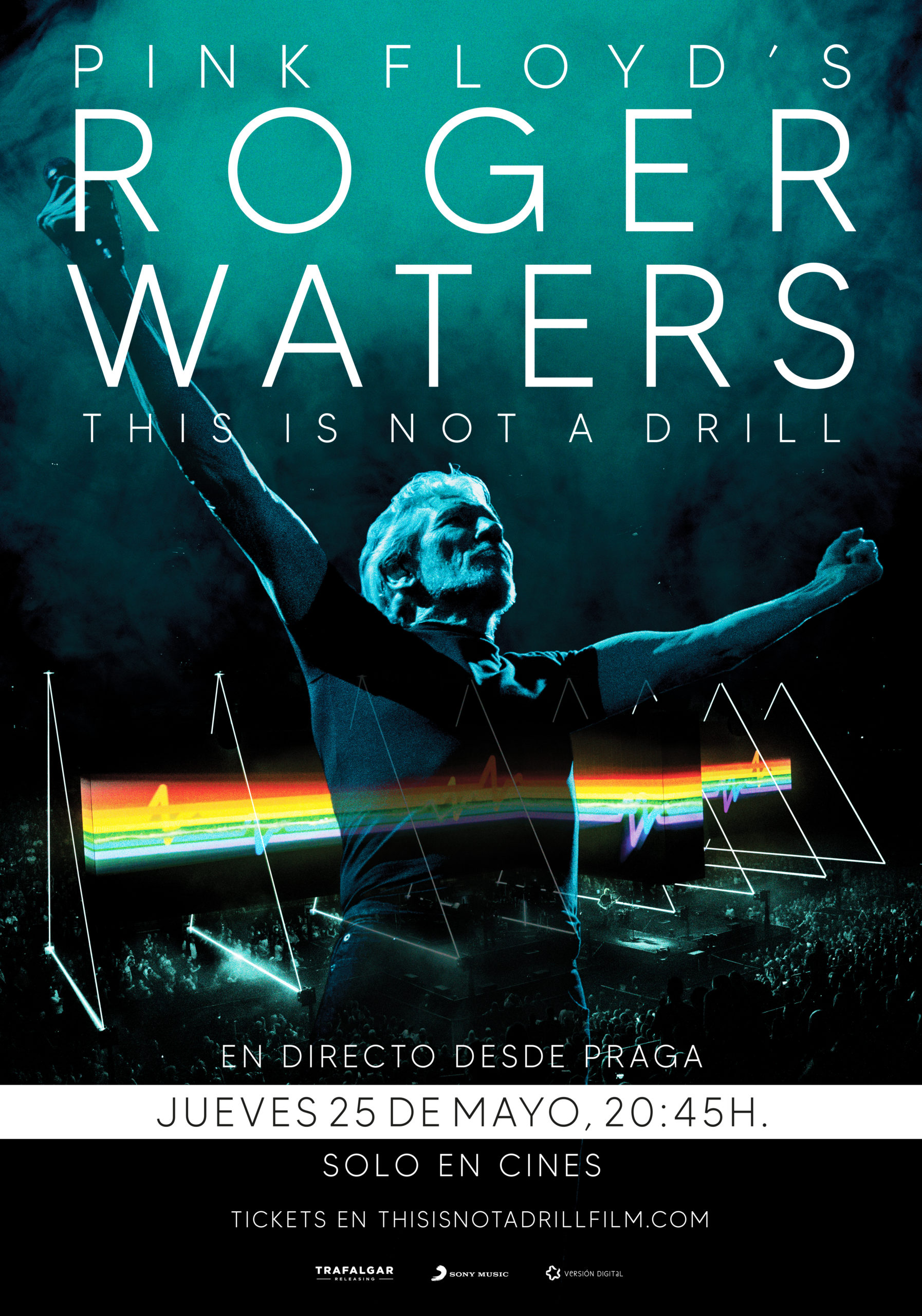 El próximo concierto de ROGER WATERS en PRAGA se emitirá en directo en cines de España