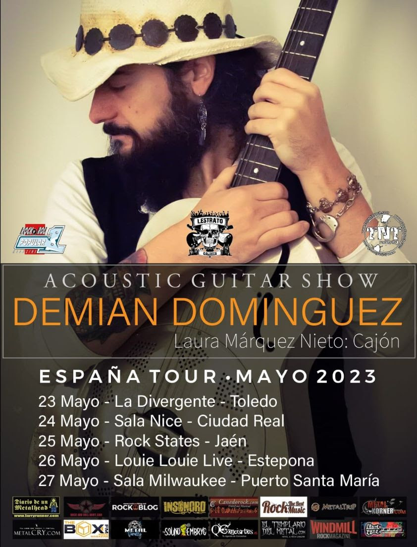 El maestro de la guitarra slide DEMIAN DOMINGUEZ presenta en directo su show acústico