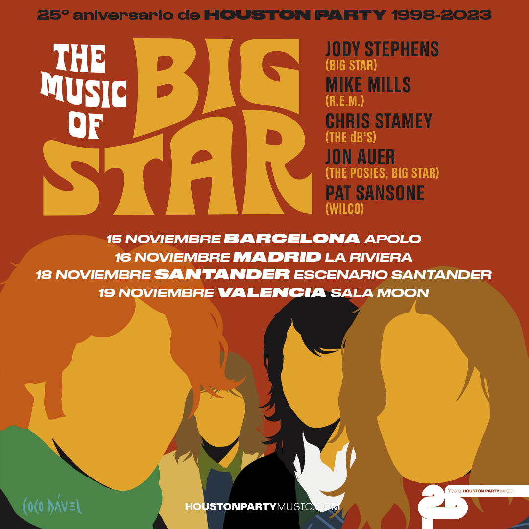 El supergrupo The Music of Big Star, de gira en noviembre para celebrar el 25º aniversario de Houston Party