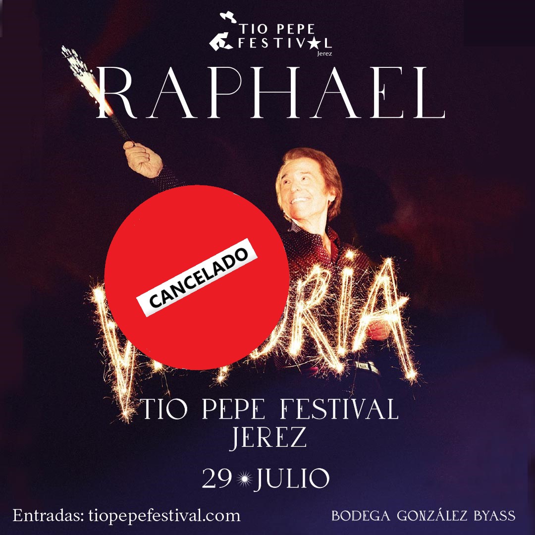 RAPHAEL no podrá celebrar su segundo concierto en Tío Pepe Festival
