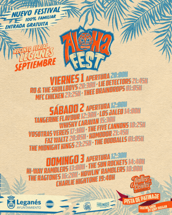 ALOHA FESTIVAL presenta sus horarios de actuaciones Rock The Best Music