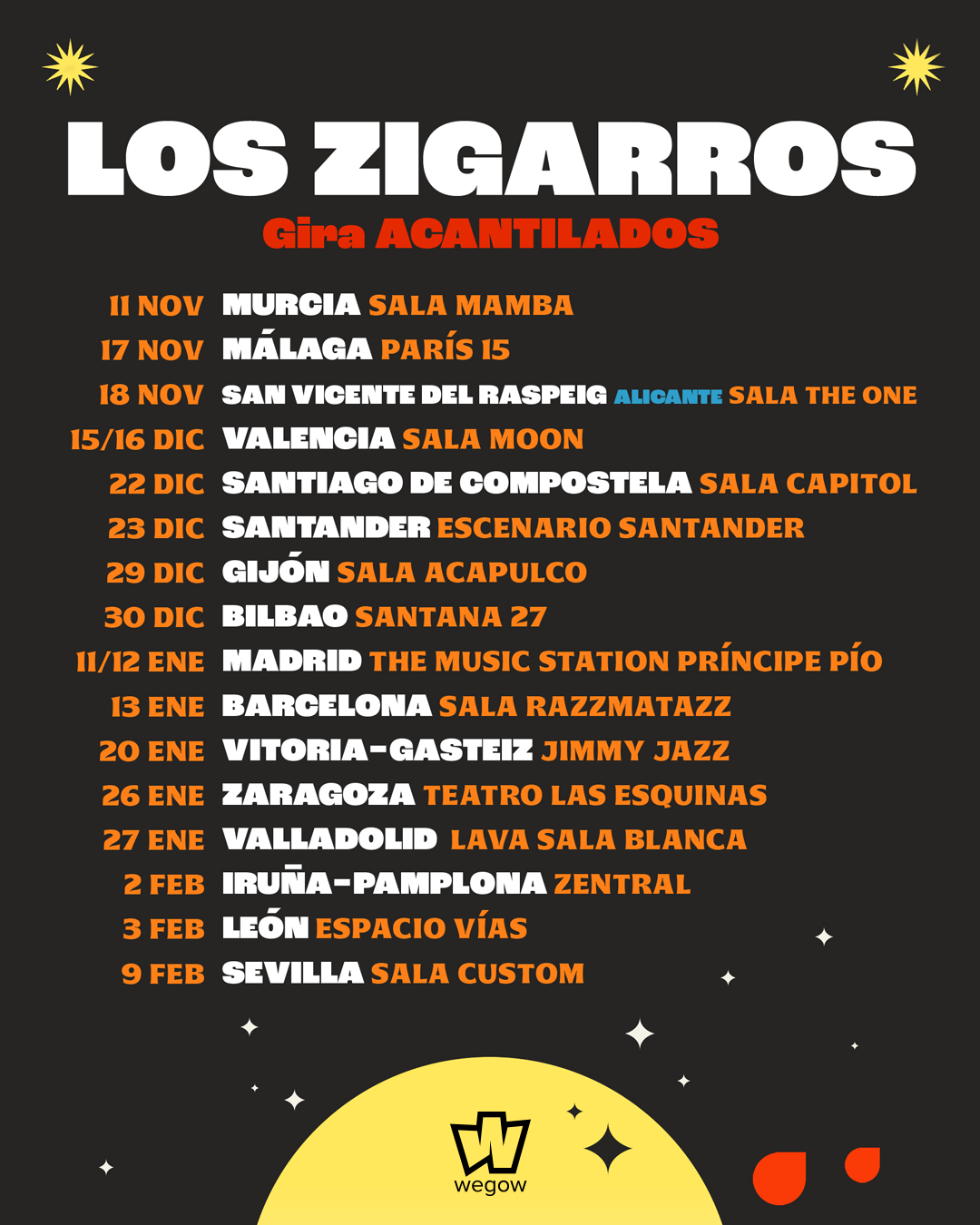 Los Zigarros presentan su gira «Acantilados» para 2023 y 2024
