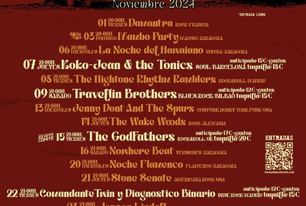 The Godfathers, Nat Myers, Koko & The Tonics y Chuck Prophet, protagonistas de noviembre en el Rock & Blues