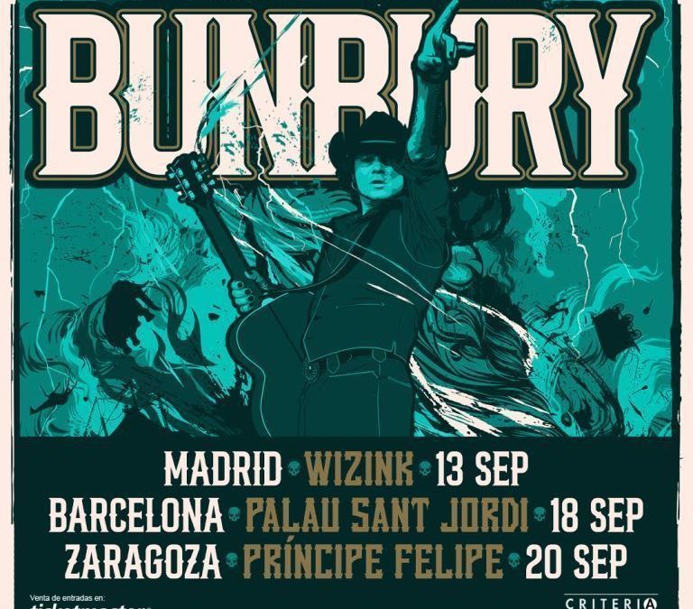 Bunbury ofrecerá 3 conciertos únicos en España en Septiembre de 2025