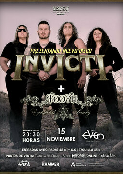 Horarios del concierto de Invicti y Tooth Unlabeled Society en Sevilla