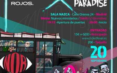 Los Niños de los Ojos Rojos (NOR) y Grim Paradise este sábado 20 de septiembre en Madrid