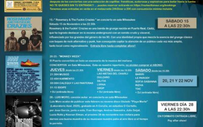 Programación de noviembre en la Sala Milwaukee de El Puerto de Santa María (Cádiz)