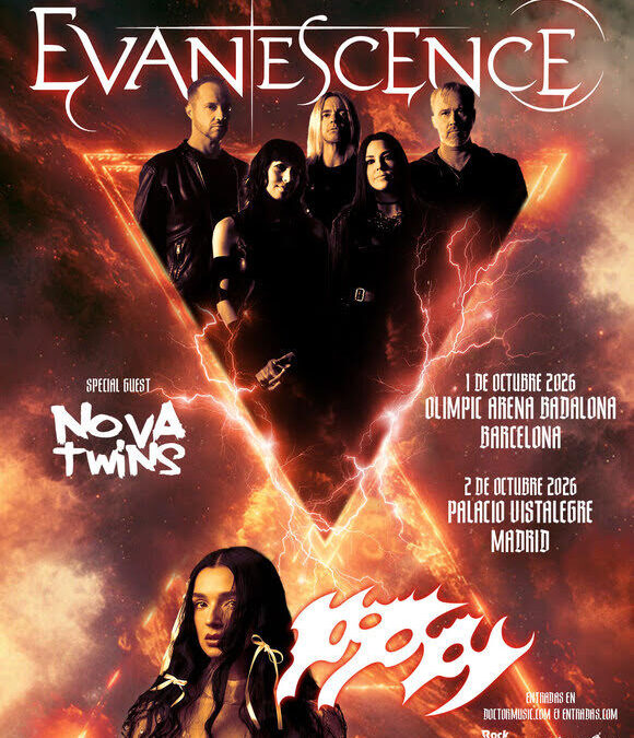 Evanescence en Badalona y Madrid en octubre de 2026