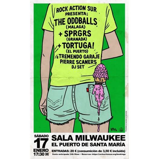 The Oddballs + SPRGRS + Tortuga! en la Sala Milwaukee de El Puerto de Santa María (Cádiz)