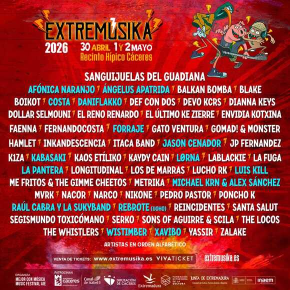 Extremúsika cierra su cartel